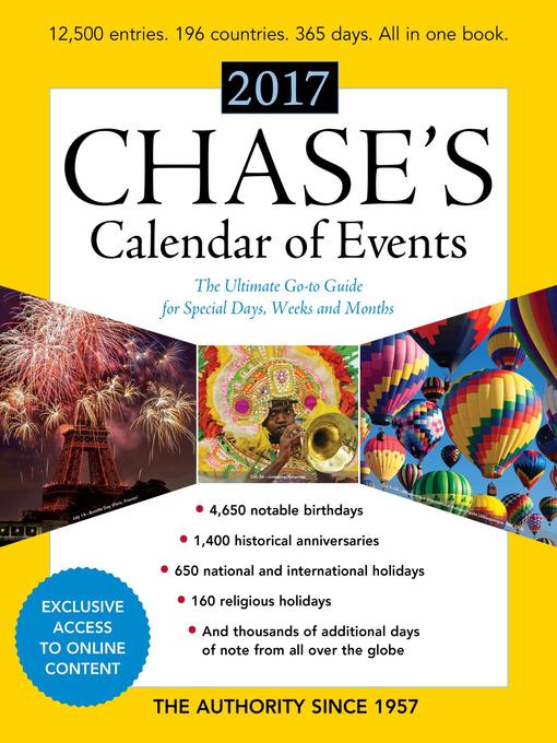 Title details for Chase's Calendar of Events 2017 by Editors of Chase's - Available